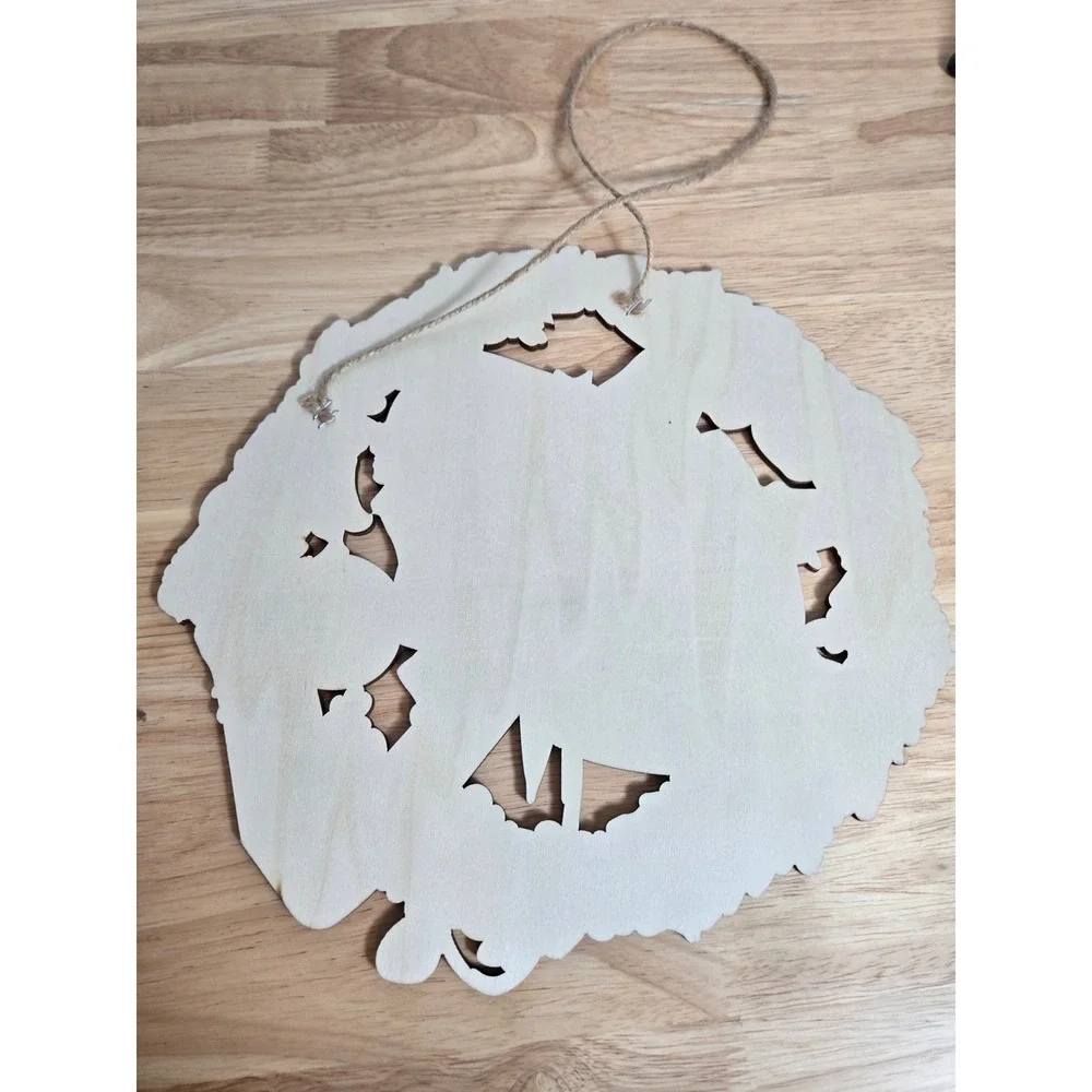Jack Skellington Nightmare Before Christmas Wooden Wreath Wall Hanging Decor
